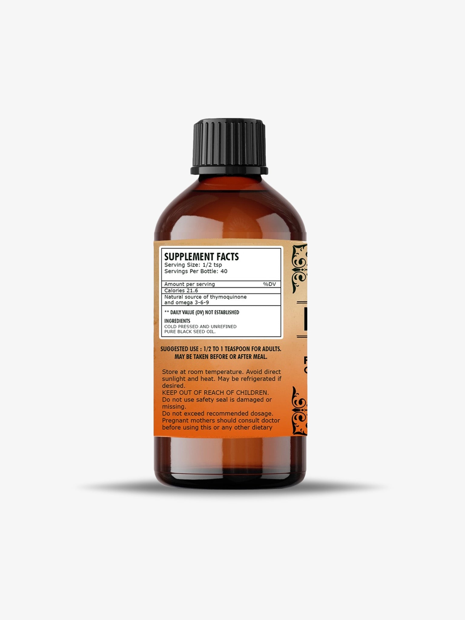 NatureBase Kits™ – Black Seed Oil Cold-Pressed Nigella Sativa | 100ml Bottle