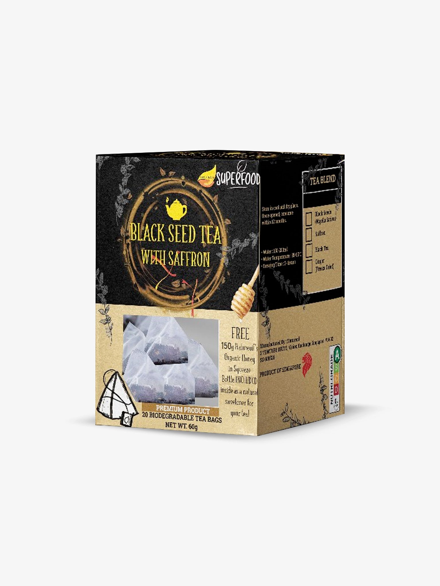 NatureOil™ Finest – The Black Seed Wellness Duo | 60 Capsules + Herbal Tea