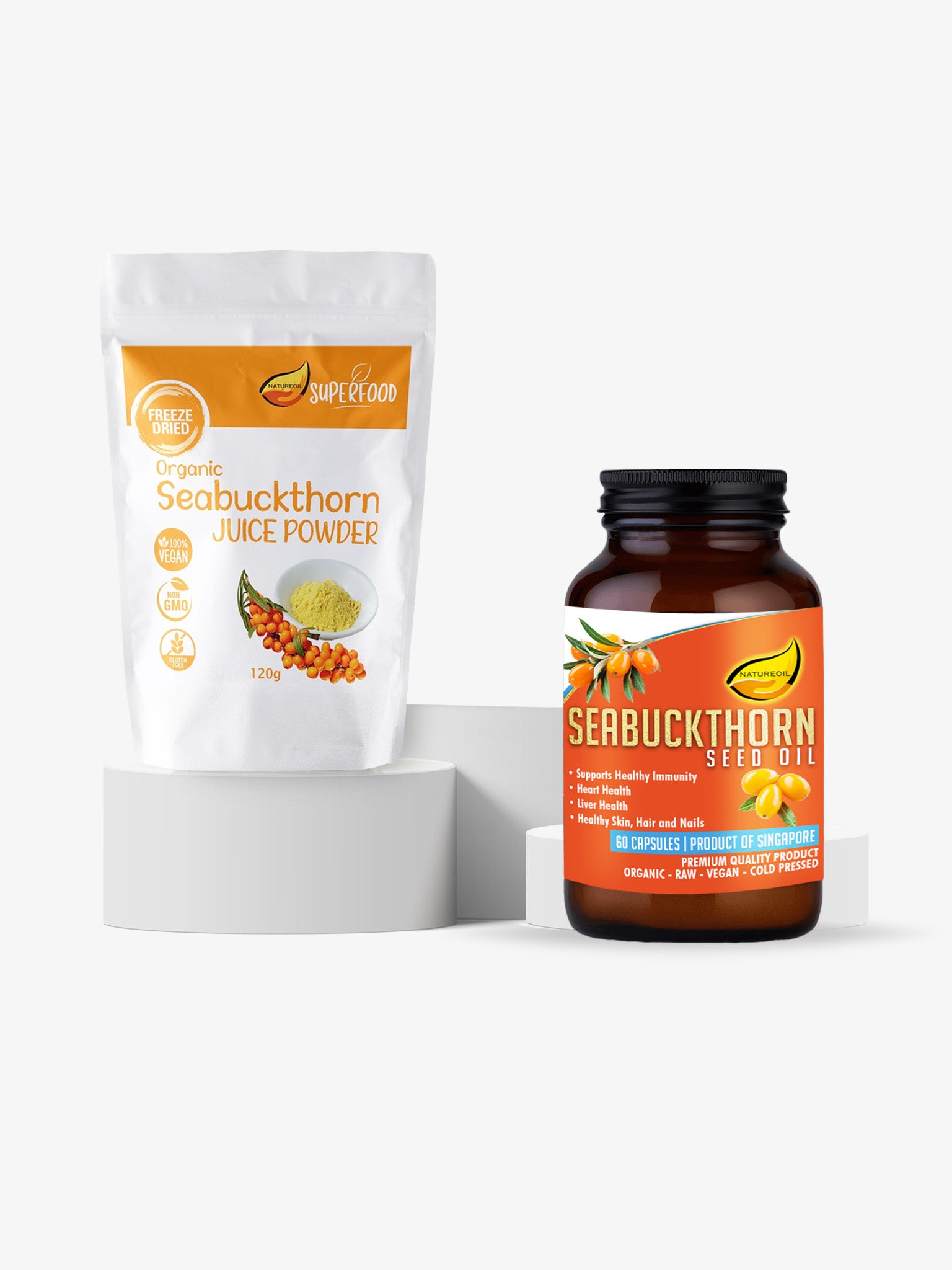 Seabuckthorn Wellness Essentials™ – Liquid Capsules & Juice Powder Combo