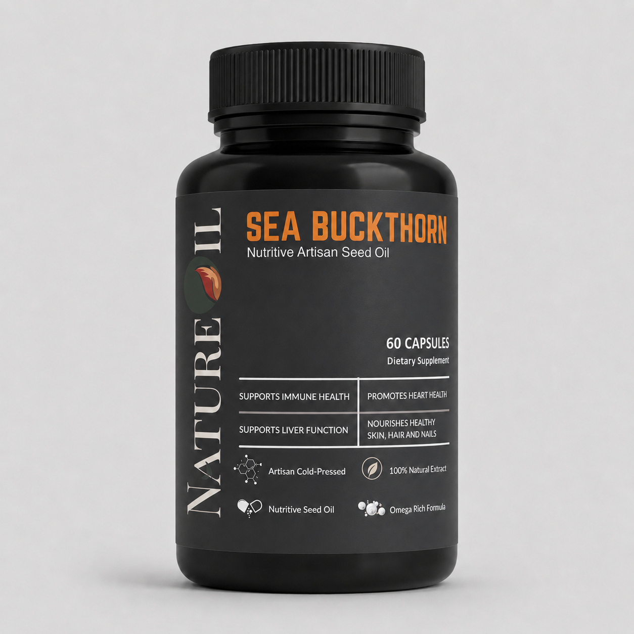 The Seabuckthorn Seed Co.™ – CelluOmega Liquid Vegan Capsules | 60 Capsules