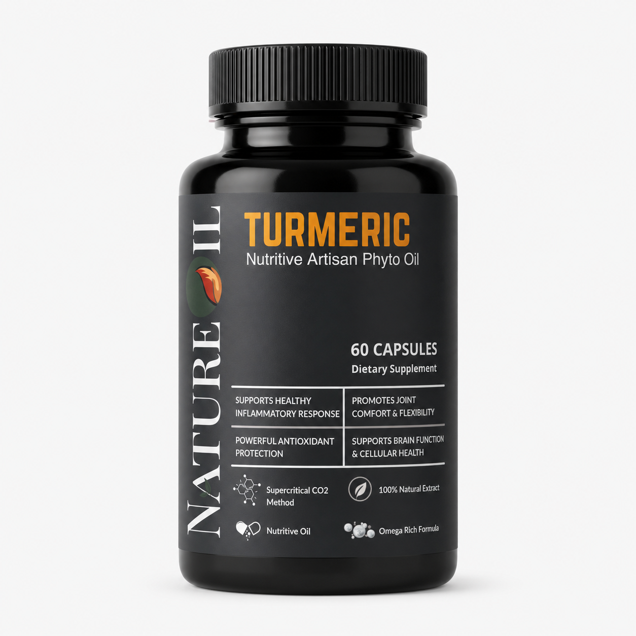 The Turmeric Oil Co.™ – Golden Vitality Liquid Vegan Capsules | 60 Capsules