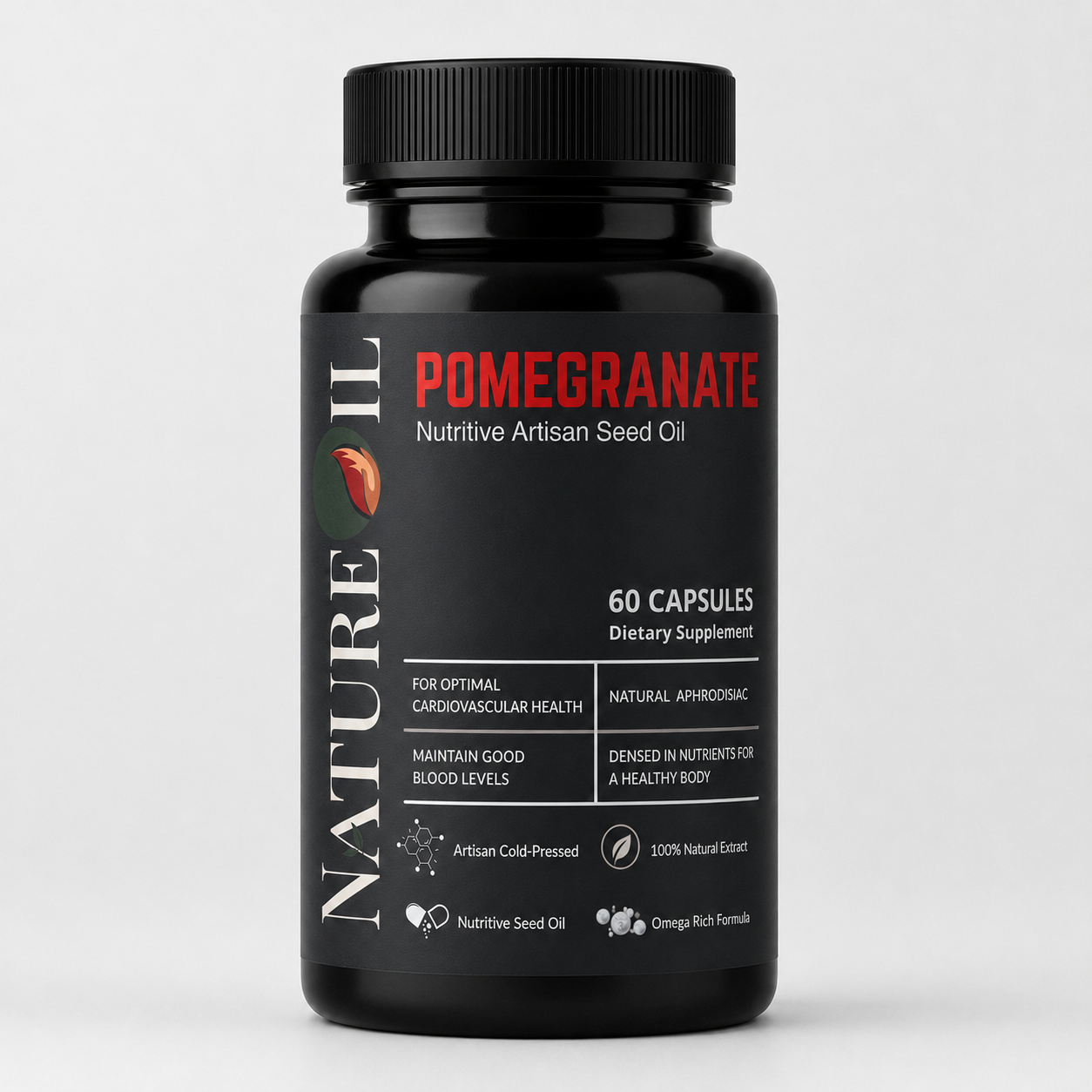 The Pomegranate Seed Co.™ – Heart-Healthy Liquid Vegan Capsules | 60 Capsules