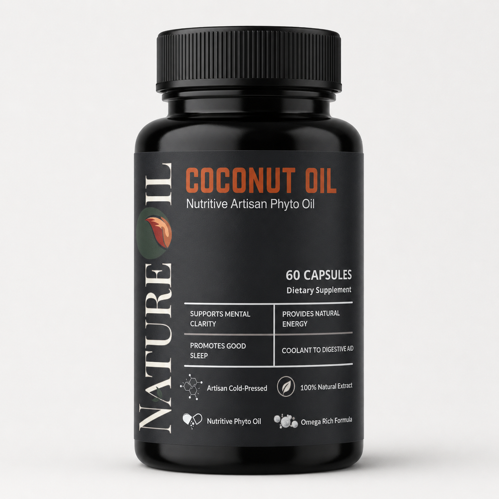 NatureOil's Coconut Oil – MCT Energy Boost Liquid Vegan Capsules | 60 Capsules