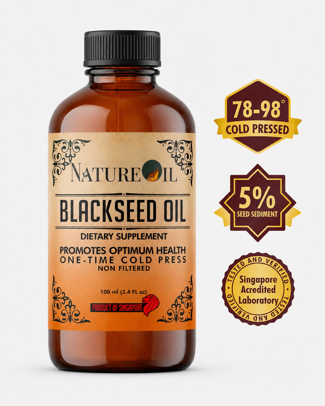 NatureBase Kits™ – Black Seed Oil Cold-Pressed Nigella Sativa | 100ml Bottle