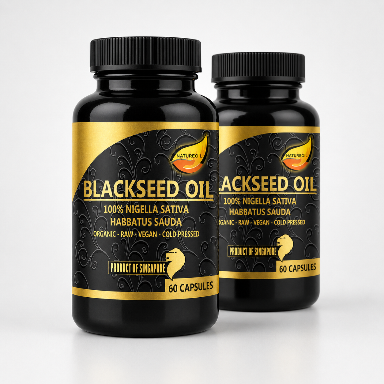 NatureBase Kits™ – Liquid Vegan Capsules with Nigella Sativa | 90 Capsules Twin Pack