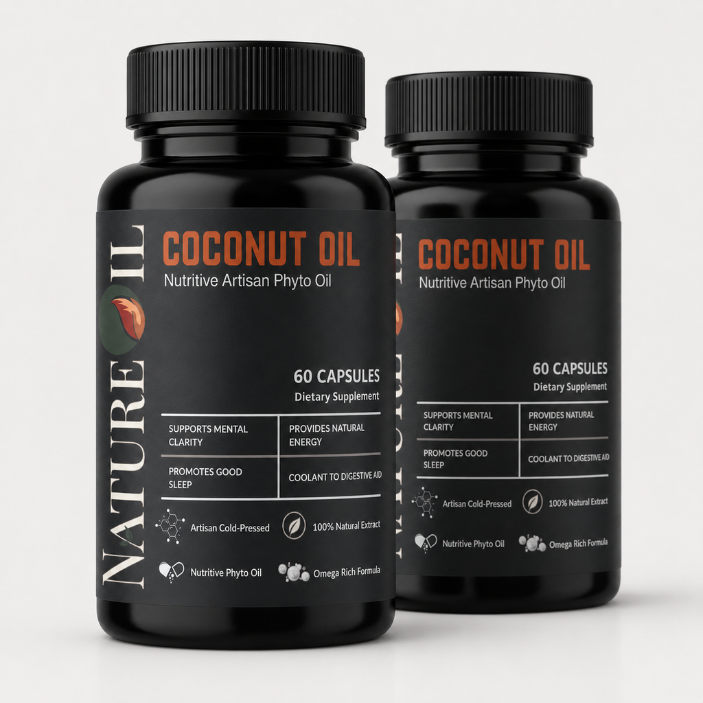 NatureOil's Coconut Oil – MCT Energy Boost Liquid Vegan Capsules | 60 Capsules