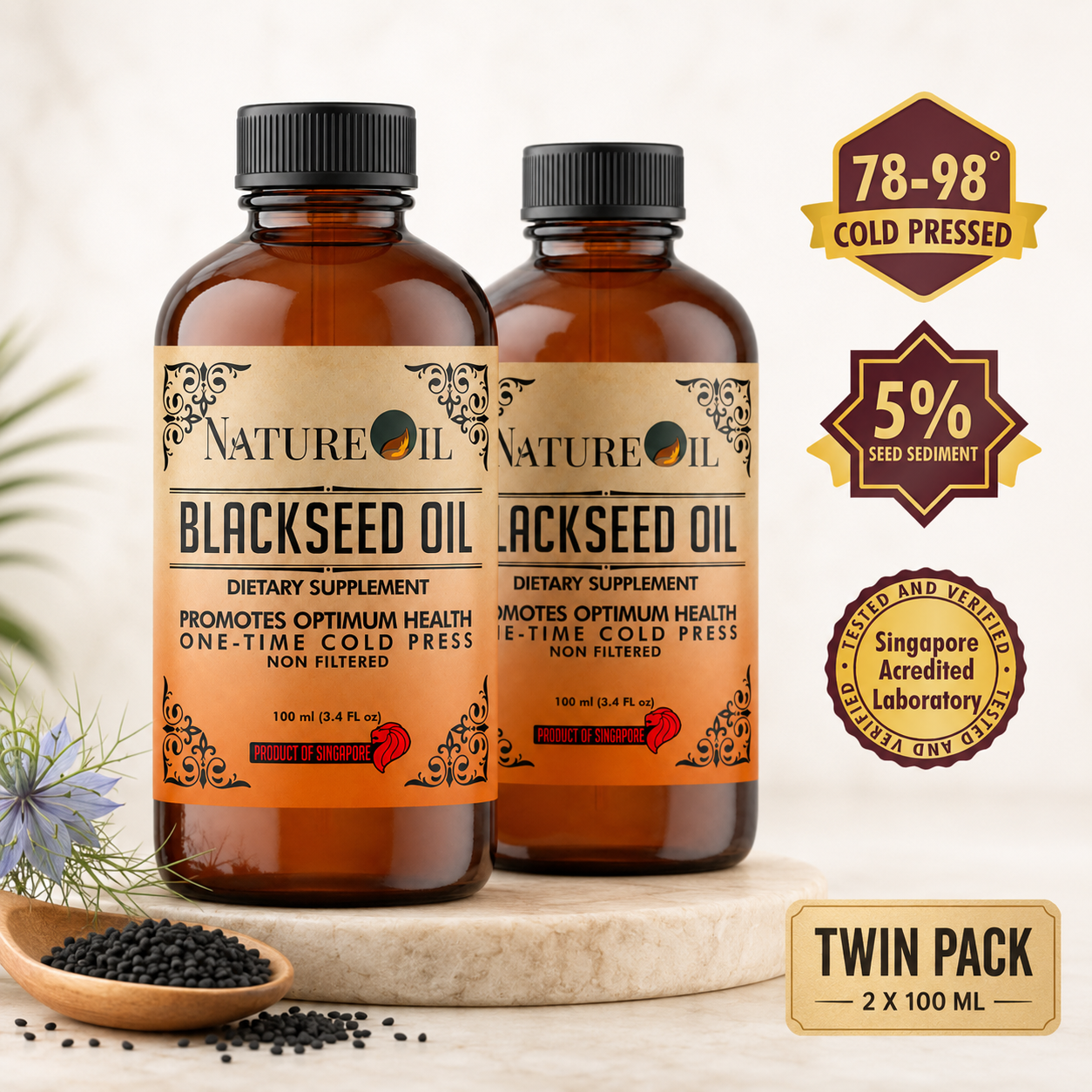 The Black Seed Co.™ – Liquid Vegan with Nigella Sativa | 100ml Bottle