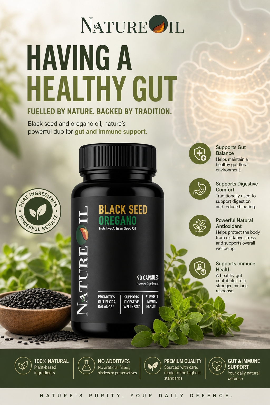 Black Seed Oil + Oregano Oil - Gut Health