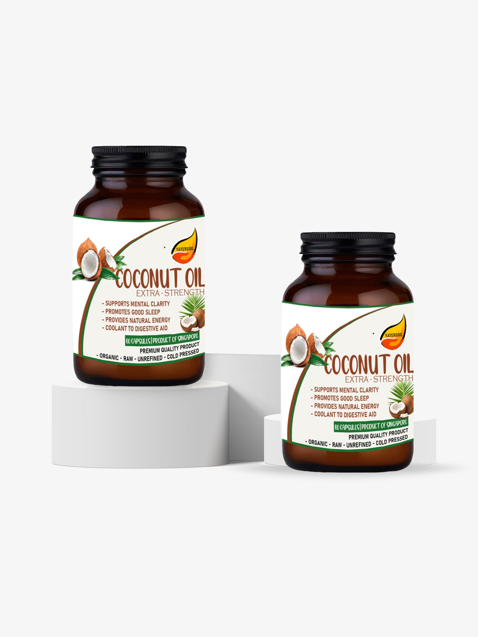 NatureBase Kits™ – MCT Energy Boost Liquid Vegan Capsules  | 60 Capsules Twin Pack