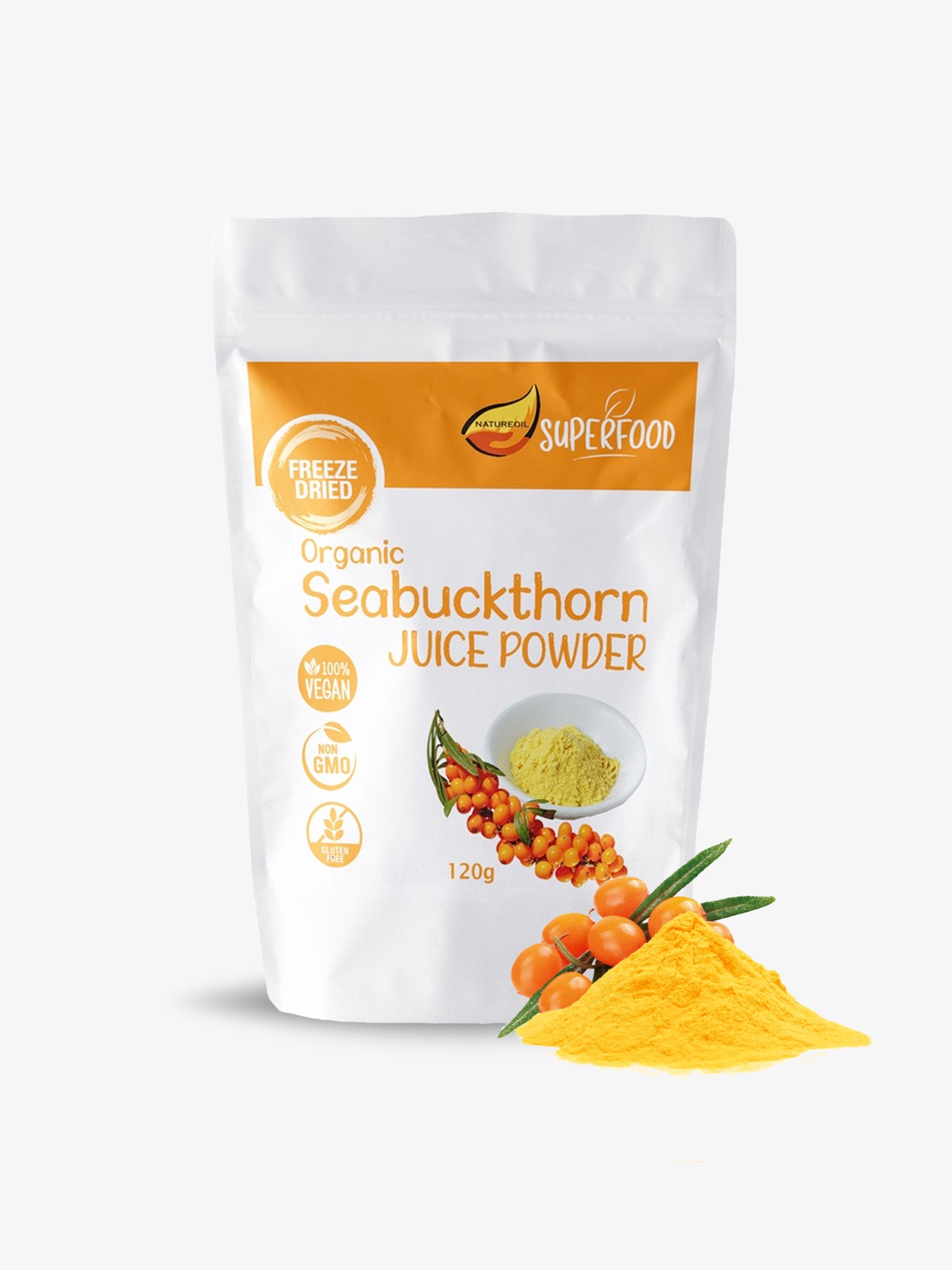 Organic™ Seabuckthorn Omega Boost Freeze-Dried Juice Powders | 130g