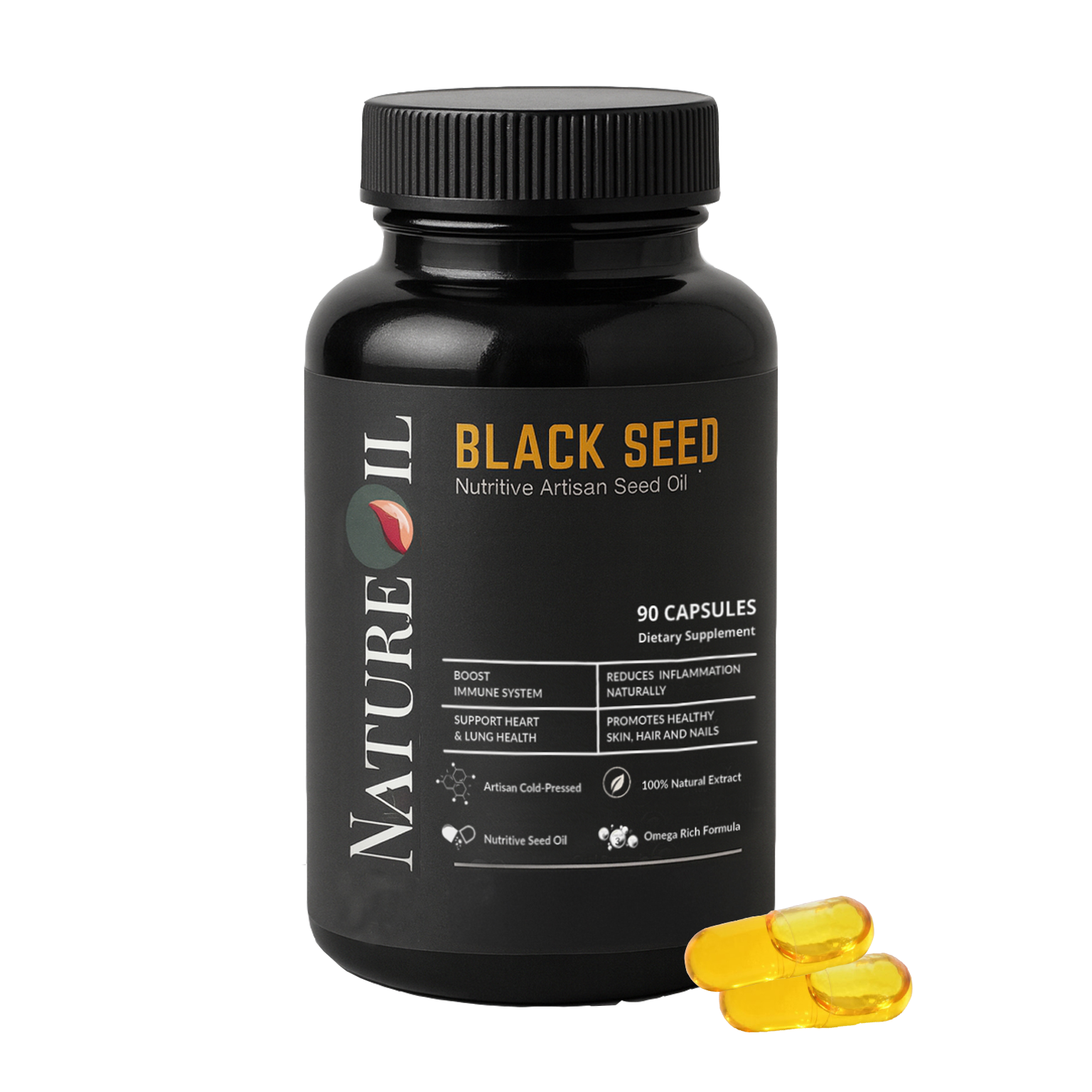 The Black Seed Co.™ – Liquid Vegan Capsules with Nigella Sativa | 90 Capsules