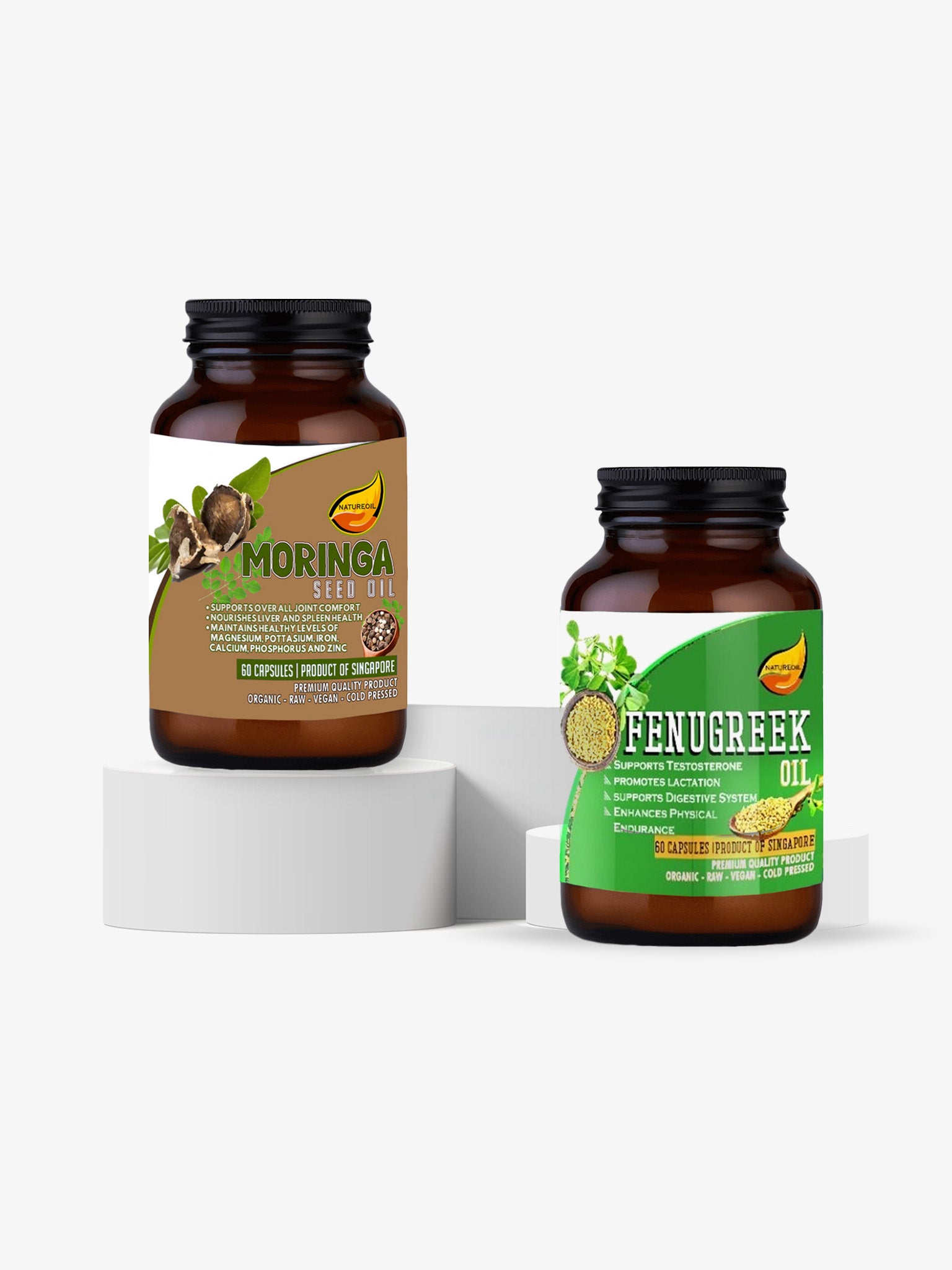 NatureBase Kits™ – Hormone Harmony Duo | Fenugreek + Moringa Seed Oil